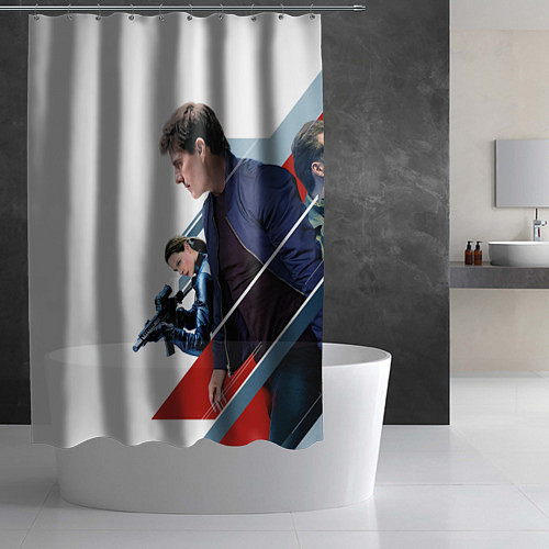 Шторка для ванной Mission: Impossible Art / 3D-принт – фото 2