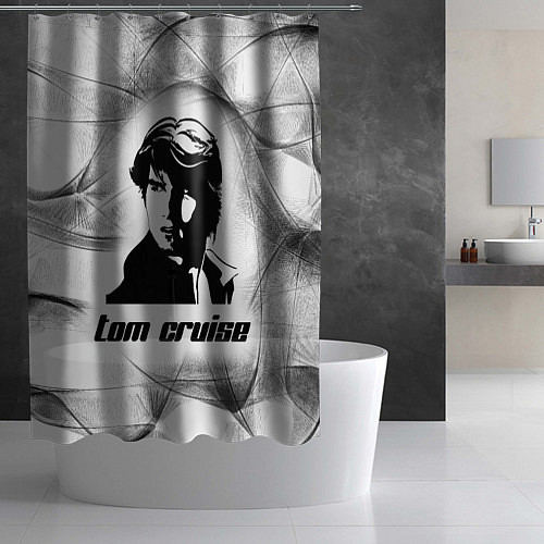Шторка для ванной Tom Cruise famous actor / 3D-принт – фото 2
