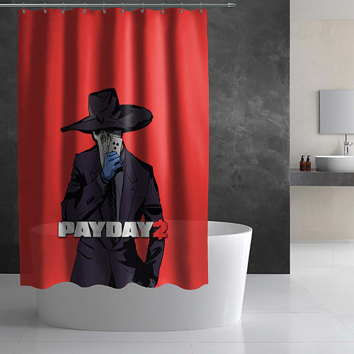 Шторка для ванной Чумной Pay Day 2 / 3D-принт – фото 2