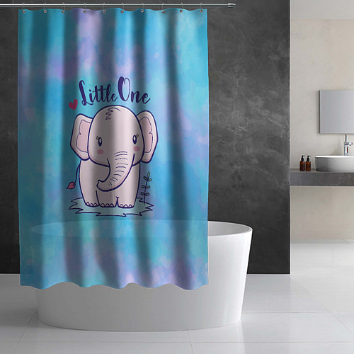 Шторка для ванной Маленький слоненок / 3D-принт – фото 2