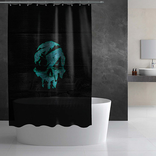 Шторка для ванной Skull of pirate / 3D-принт – фото 2
