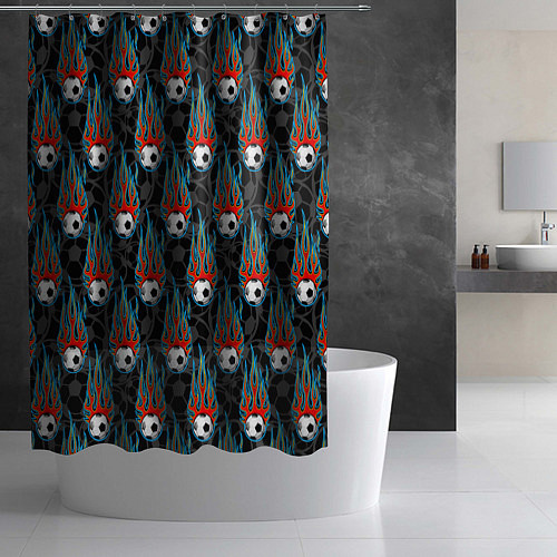 Шторка для ванной Футбол / 3D-принт – фото 2
