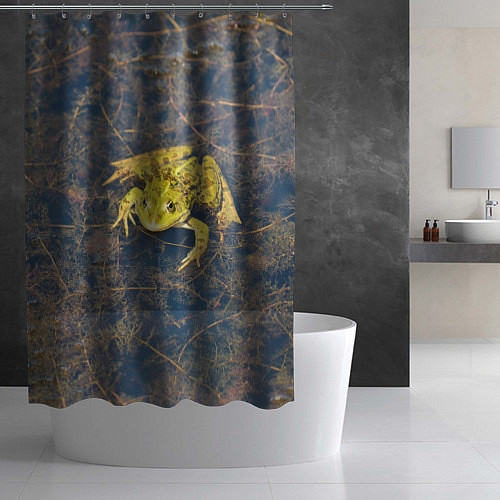 Шторка для ванной Лягушка / 3D-принт – фото 2