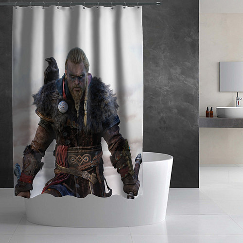 Шторка для ванной Assassin?s Creed Вальгалла / 3D-принт – фото 2