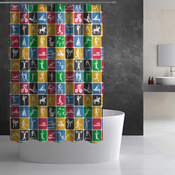 Шторка для душа СПОРТ, цвет: 3D-принт — фото 2