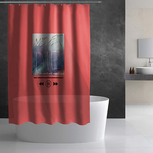 Шторка для ванной Never die / 3D-принт – фото 2