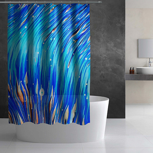 Шторка для ванной Морские водоросли! / 3D-принт – фото 2