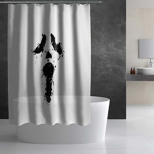 Шторка для ванной Крик - Ghost Face / 3D-принт – фото 2