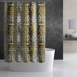 Шторка для душа Versace gold & white, цвет: 3D-принт — фото 2