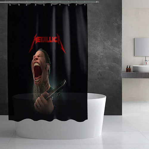 Шторка для ванной James Alan Hetfield METALLICA Z / 3D-принт – фото 2