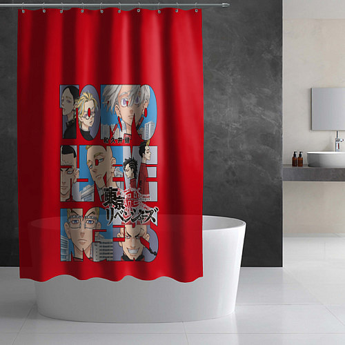 Шторка для ванной Tokyo Revengers Токийские мстители Poster Z / 3D-принт – фото 2