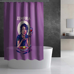 Шторка для душа ZEMFIRA арт ужин, цвет: 3D-принт — фото 2
