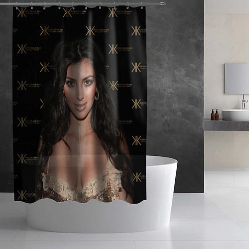 Шторка для ванной Ким Кардашьян / 3D-принт – фото 2