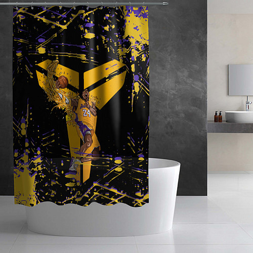 Шторка для ванной Los angeles lakers NBA / 3D-принт – фото 2