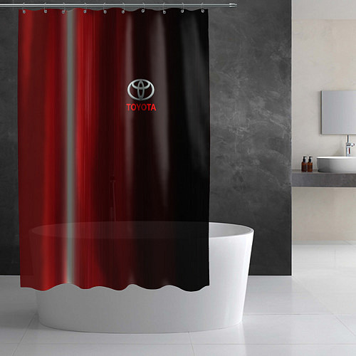 Шторка для ванной Toyota В полоску / 3D-принт – фото 2