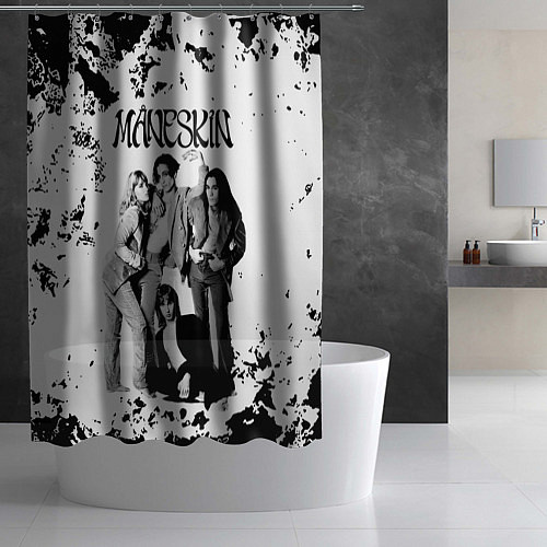 Шторка для ванной Maneskin Монэскин, рок - группа / 3D-принт – фото 2