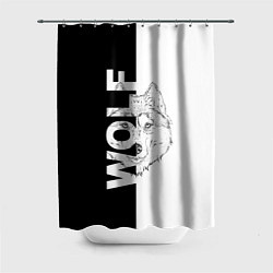 Шторка для душа WOLF Волк, цвет: 3D-принт