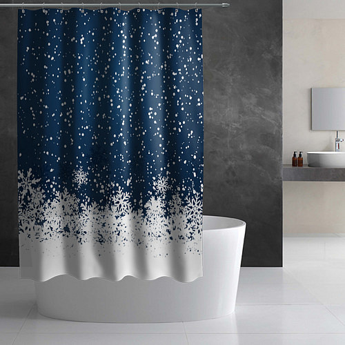 Шторка для ванной Snow / 3D-принт – фото 2