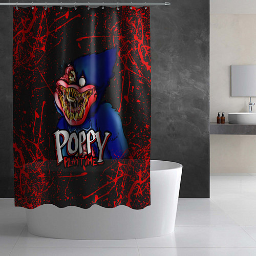 Шторка для ванной Poppy Playtime: Blood Rage / 3D-принт – фото 2