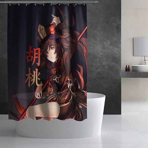 Шторка для ванной Genshin Impact: Hu Tao / 3D-принт – фото 2