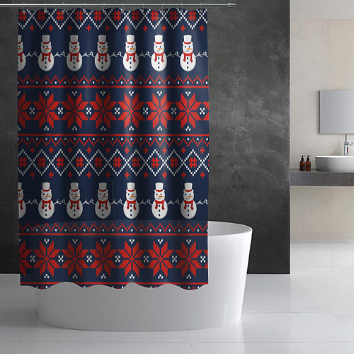 Шторка для ванной Christmas Background / 3D-принт – фото 2