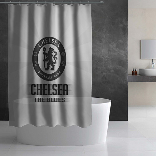 Шторка для ванной Chelsea FC Graphite Theme / 3D-принт – фото 2