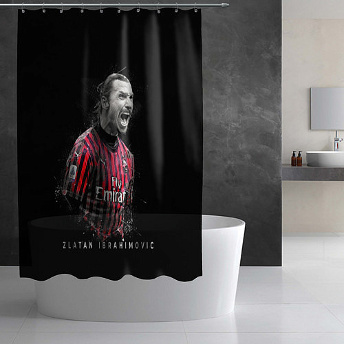 Шторка для ванной Златан Ибрагимович Милан / 3D-принт – фото 2