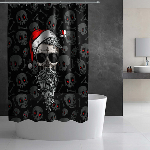 Шторка для ванной Santa from Hell / 3D-принт – фото 2