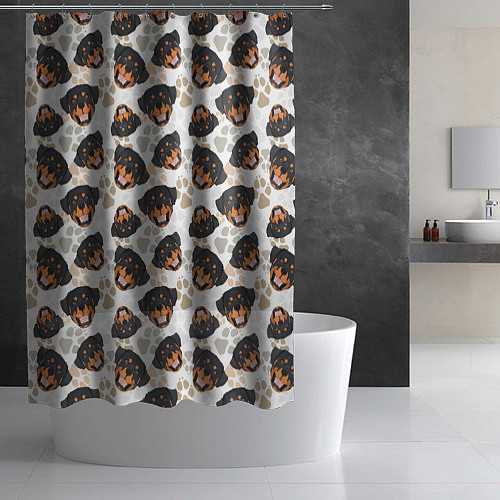 Шторка для ванной Собака Ротвейлер Rottweiler / 3D-принт – фото 2