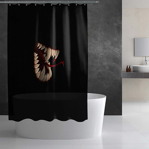 Шторка для ванной Темнота внутри / 3D-принт – фото 2