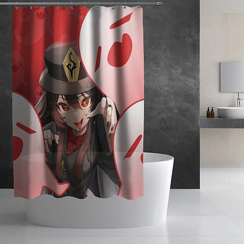 Шторка для ванной ХУ ТАО С ПРИЗРАКАМИ / 3D-принт – фото 2