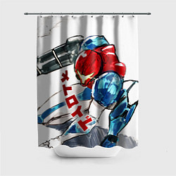 Шторка для душа Metroid, цвет: 3D-принт