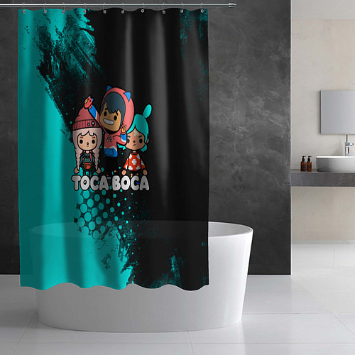 Шторка для ванной Toca Boca Рита и Леон / 3D-принт – фото 2
