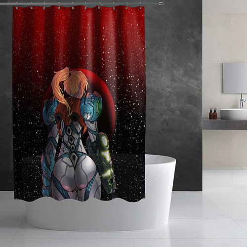 Шторка для ванной Samus Aran Metroid Dread / 3D-принт – фото 2
