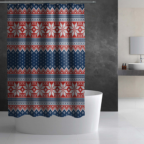 Шторка для ванной Knitted Pattern / 3D-принт – фото 2