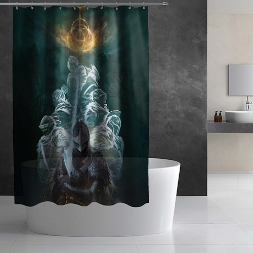 Шторка для ванной Elden Ring рыцарь и предшественники серии Souls El / 3D-принт – фото 2