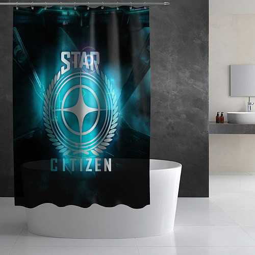 Шторка для ванной Star Citizen spaceship / 3D-принт – фото 2