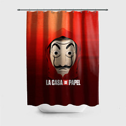 Шторка для душа СЕРИАЛ БУМАЖНЫЙ ДОМ LA CASA DE PAPEL, цвет: 3D-принт