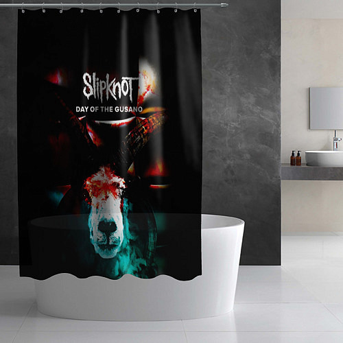 Шторка для ванной Day of the Gusano: Live in Mexico - Slipknot / 3D-принт – фото 2
