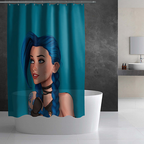 Шторка для ванной Красотка Джинкс / 3D-принт – фото 2