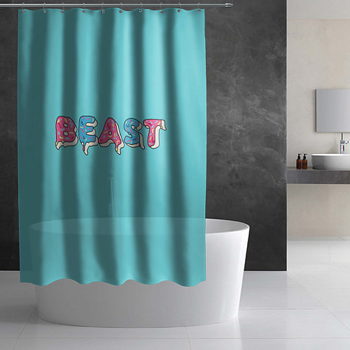 Шторка для ванной Mr Beast Donut / 3D-принт – фото 2