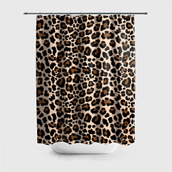 Шторка для душа Леопардовые Пятна, цвет: 3D-принт