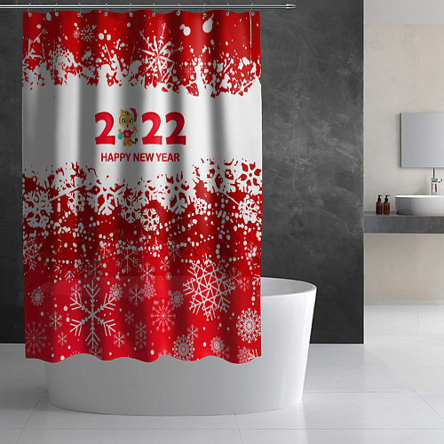 Шторка для ванной Happy New Year 2022 / 3D-принт – фото 2