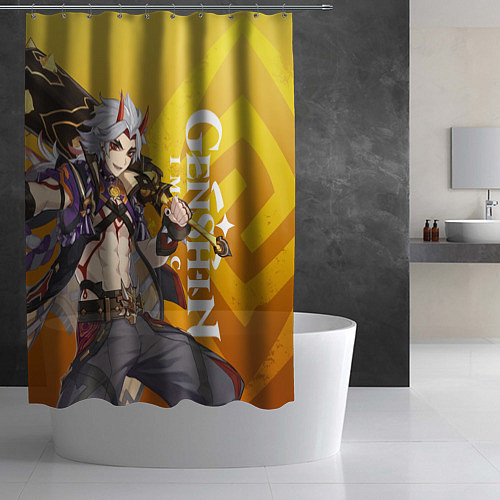 Шторка для ванной ARATAKI ITTO GEO / 3D-принт – фото 2