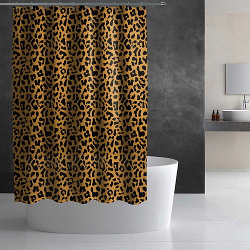 Шторка для ванной Леопард Leopard / 3D-принт – фото 2