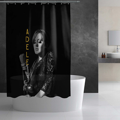 Шторка для ванной Певица Adele / 3D-принт – фото 2