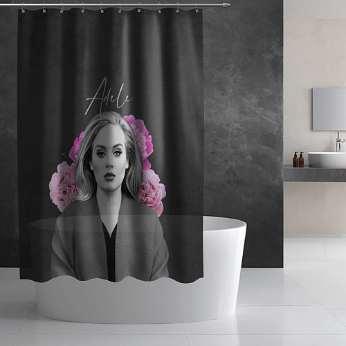 Шторка для ванной Flowers Adele / 3D-принт – фото 2