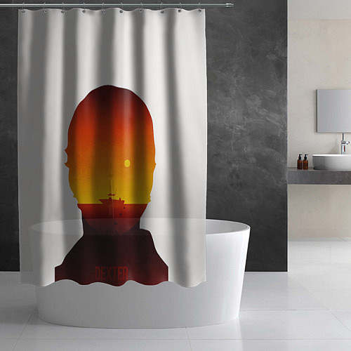 Шторка для ванной Декстер Dexter море / 3D-принт – фото 2