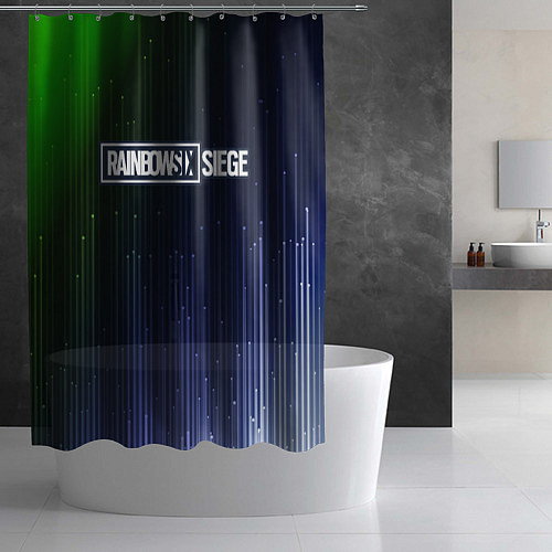 Шторка для ванной RAINBOW SIX SIEGE Абстракция / 3D-принт – фото 2