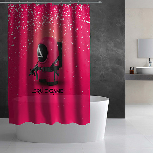 Шторка для ванной Among Us x Squid Game / 3D-принт – фото 2